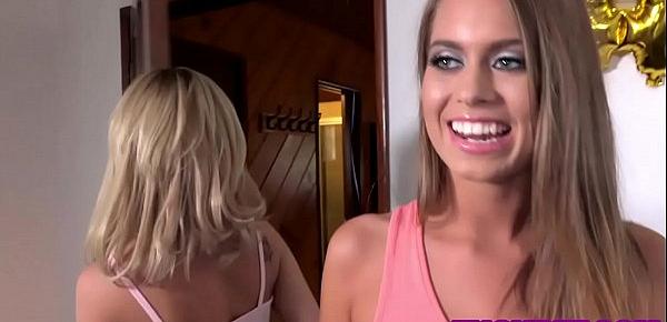  Teen BFFs throw a birthday surprise party with hot sex
